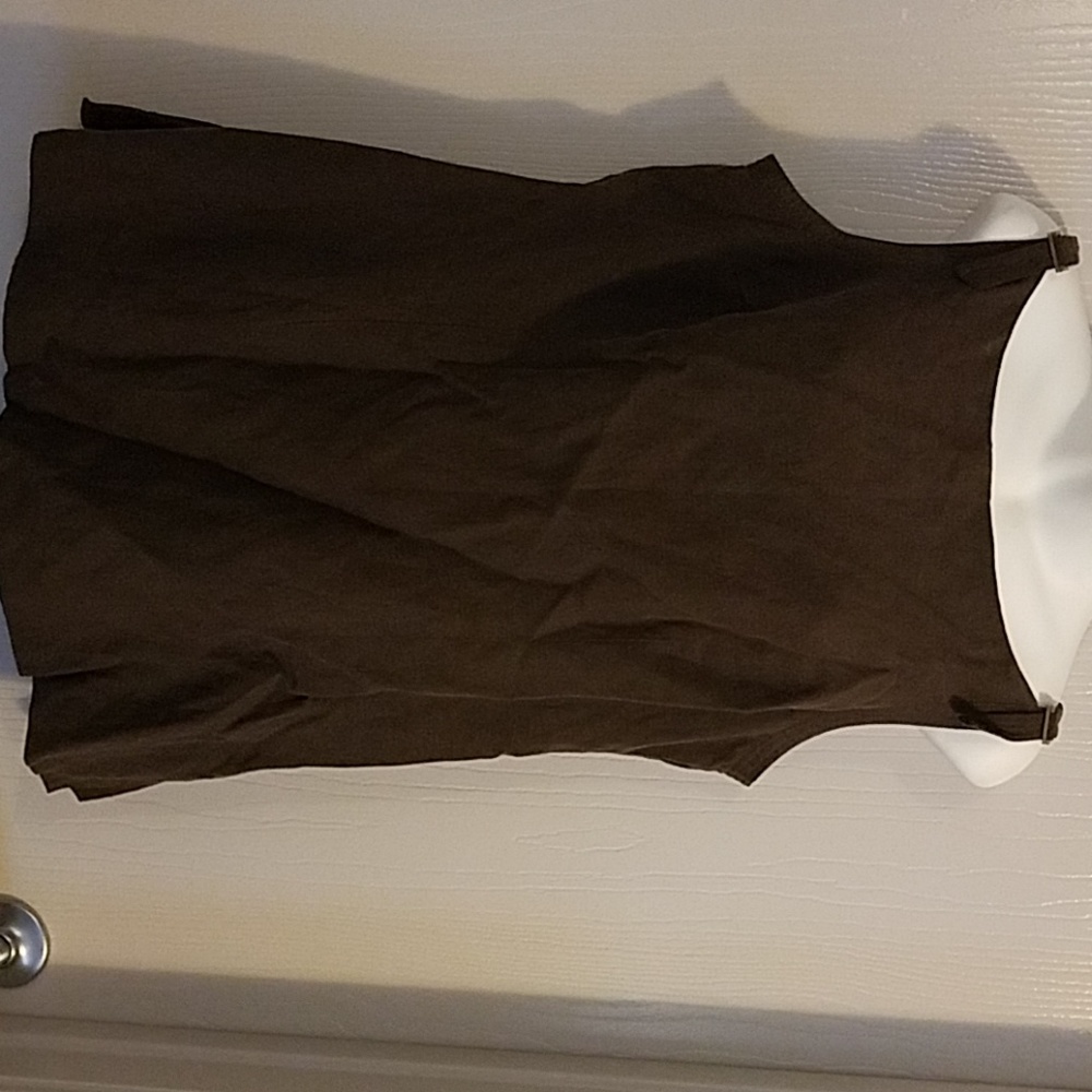 Liz Claiborne brand Silk / Linen brown blouse/ top